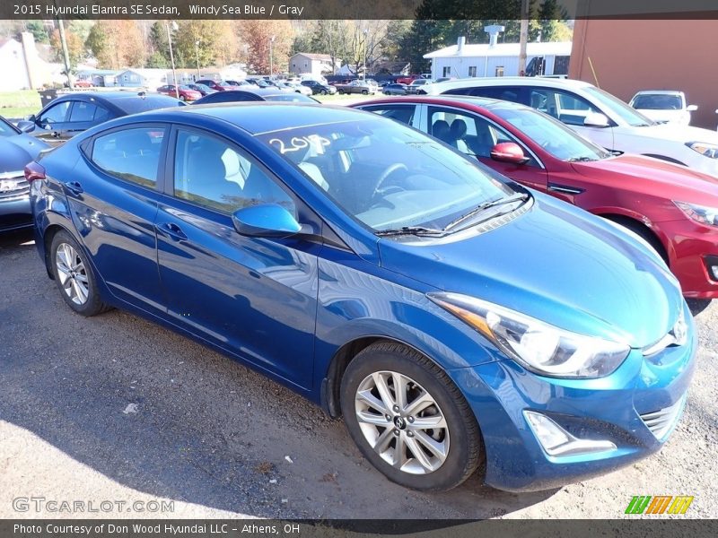 Windy Sea Blue / Gray 2015 Hyundai Elantra SE Sedan