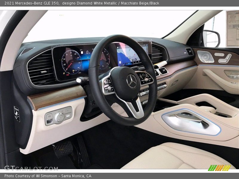 designo Diamond White Metallic / Macchiato Beige/Black 2021 Mercedes-Benz GLE 350