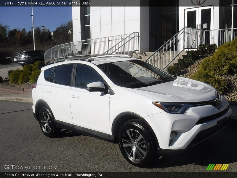 Super White / Black 2017 Toyota RAV4 XLE AWD