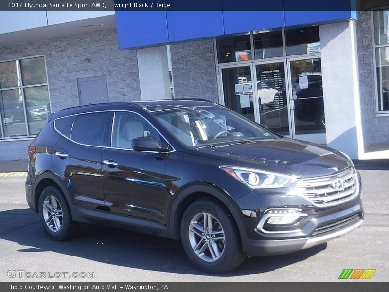 Twilight Black / Beige 2017 Hyundai Santa Fe Sport AWD