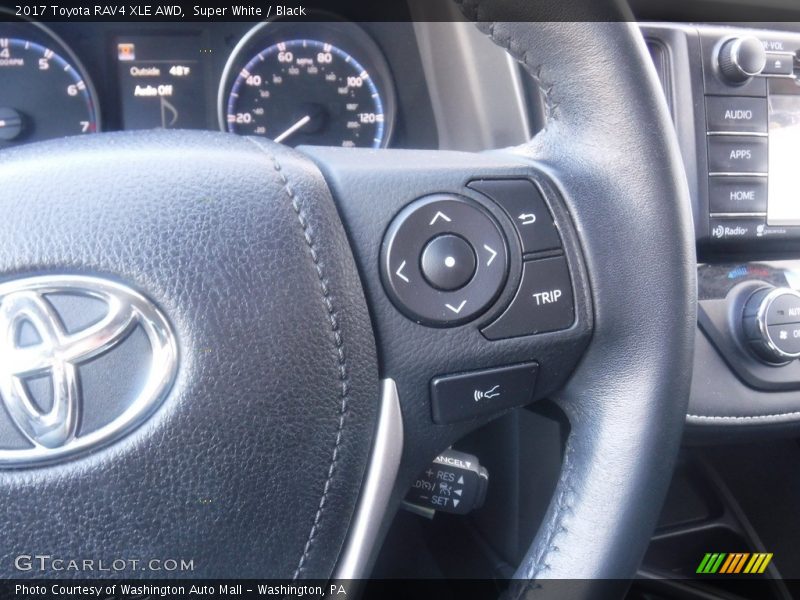 Super White / Black 2017 Toyota RAV4 XLE AWD