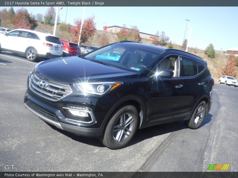 Twilight Black / Beige 2017 Hyundai Santa Fe Sport AWD