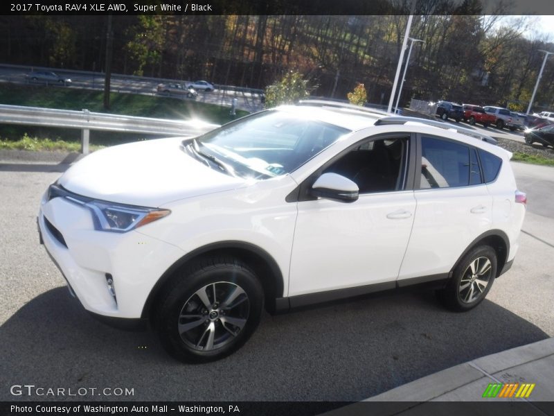 Super White / Black 2017 Toyota RAV4 XLE AWD