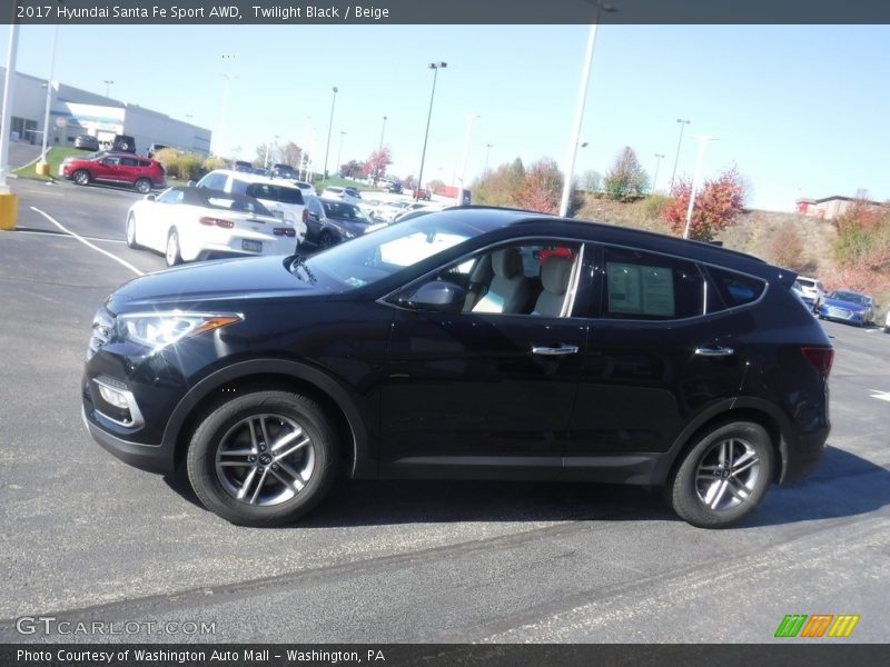 Twilight Black / Beige 2017 Hyundai Santa Fe Sport AWD