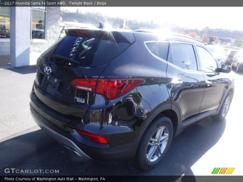 Twilight Black / Beige 2017 Hyundai Santa Fe Sport AWD