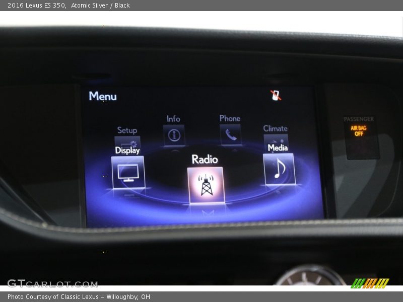 Atomic Silver / Black 2016 Lexus ES 350