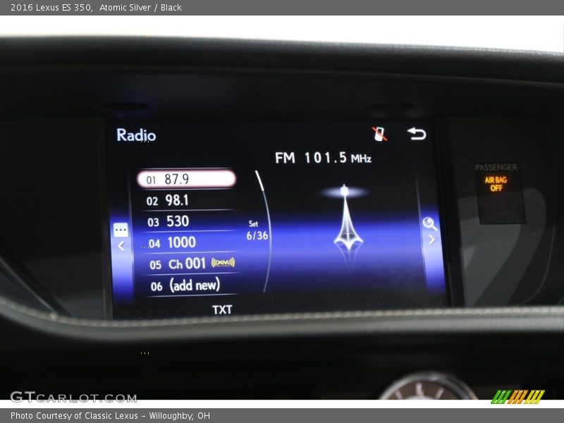 Audio System of 2016 ES 350
