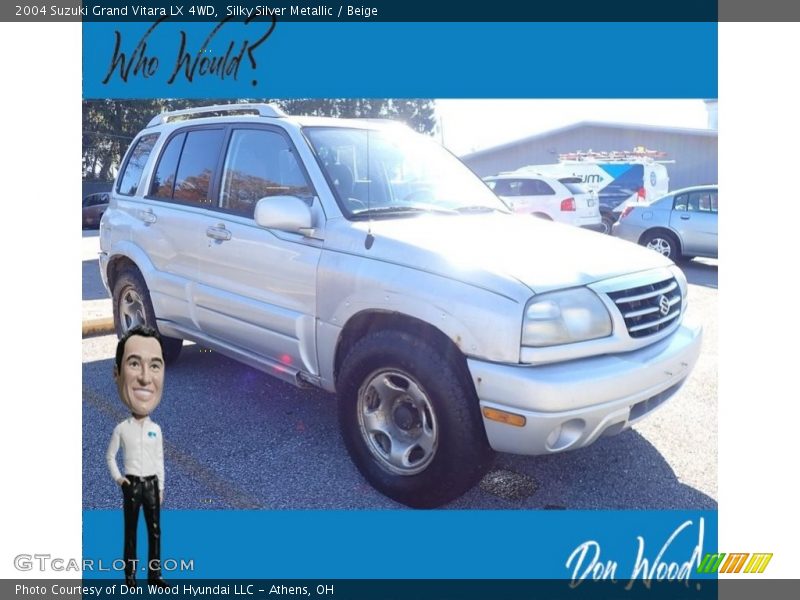 Silky Silver Metallic / Beige 2004 Suzuki Grand Vitara LX 4WD