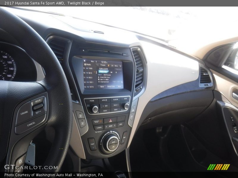 Twilight Black / Beige 2017 Hyundai Santa Fe Sport AWD