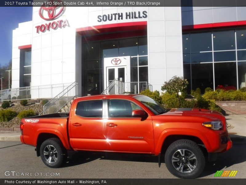 Inferno Orange / TRD Black/Orange 2017 Toyota Tacoma TRD Sport Double Cab 4x4