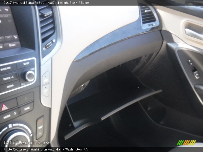 Twilight Black / Beige 2017 Hyundai Santa Fe Sport AWD