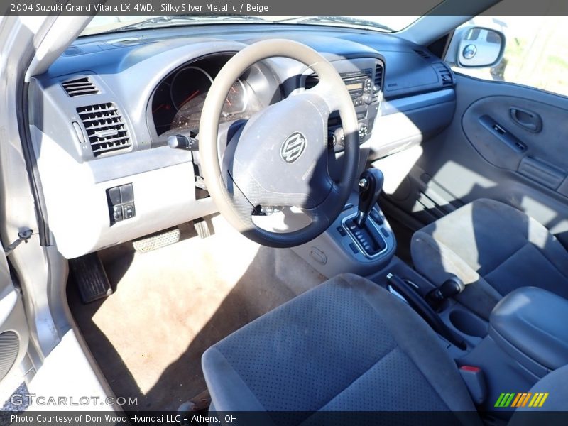 Silky Silver Metallic / Beige 2004 Suzuki Grand Vitara LX 4WD