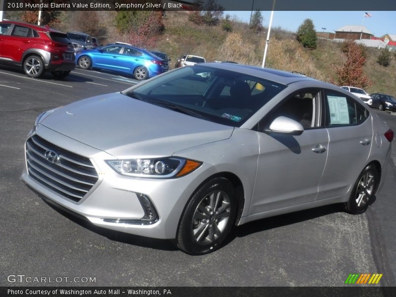 Symphony Silver / Black 2018 Hyundai Elantra Value Edition