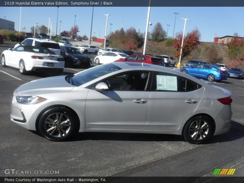 Symphony Silver / Black 2018 Hyundai Elantra Value Edition