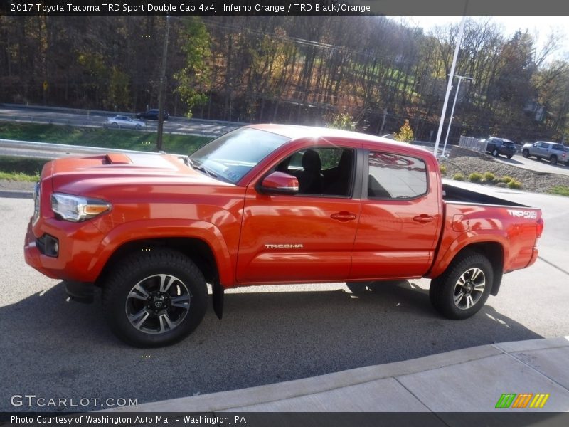 Inferno Orange / TRD Black/Orange 2017 Toyota Tacoma TRD Sport Double Cab 4x4