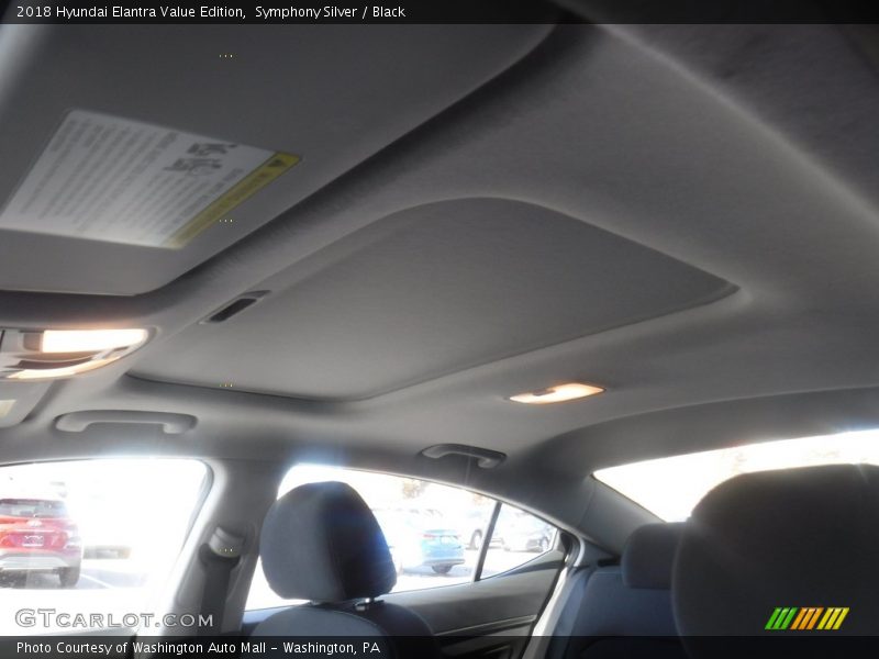 Symphony Silver / Black 2018 Hyundai Elantra Value Edition