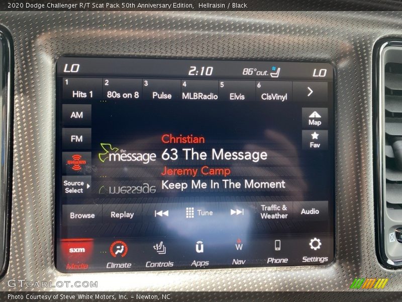 Controls of 2020 Challenger R/T Scat Pack 50th Anniversary Edition