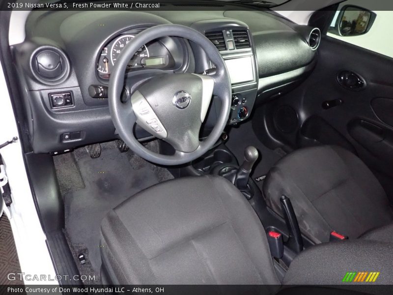 Fresh Powder White / Charcoal 2019 Nissan Versa S