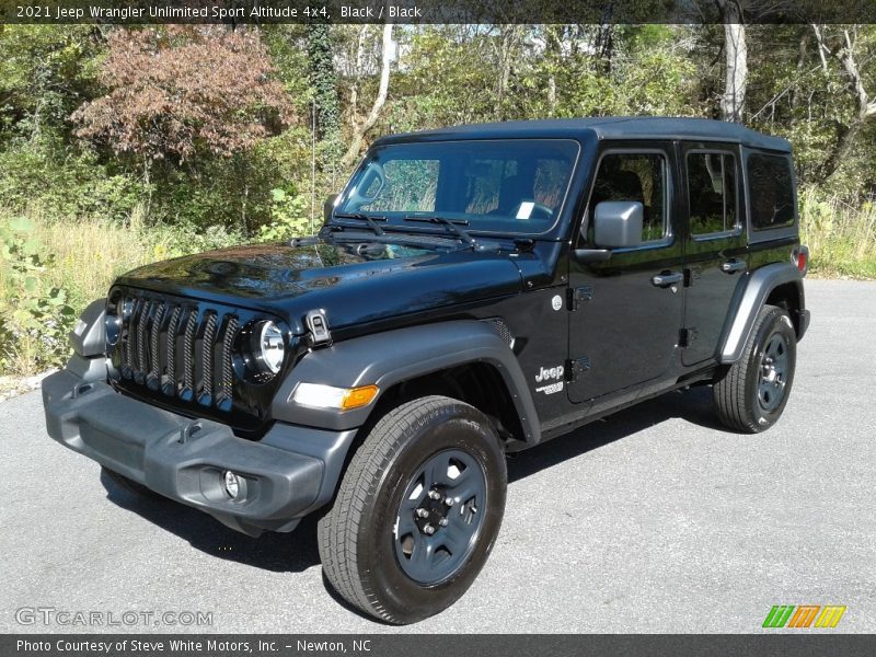 Black / Black 2021 Jeep Wrangler Unlimited Sport Altitude 4x4