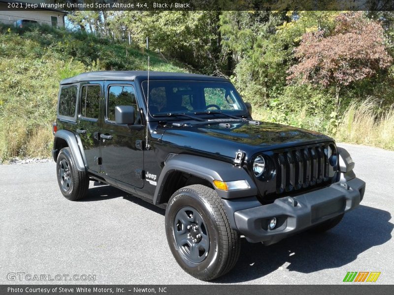 Black / Black 2021 Jeep Wrangler Unlimited Sport Altitude 4x4