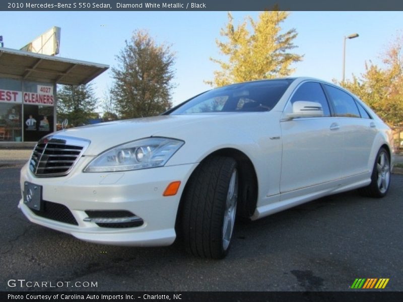 Diamond White Metallic / Black 2010 Mercedes-Benz S 550 Sedan