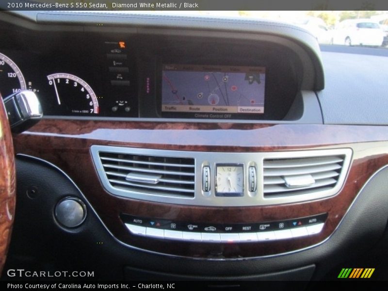 Diamond White Metallic / Black 2010 Mercedes-Benz S 550 Sedan
