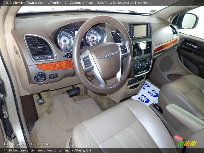 Cashmere Pearl / Dark Frost Beige/Medium Frost Beige 2012 Chrysler Town & Country Touring - L