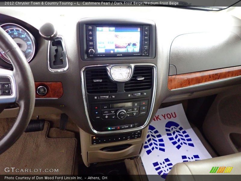 Cashmere Pearl / Dark Frost Beige/Medium Frost Beige 2012 Chrysler Town & Country Touring - L
