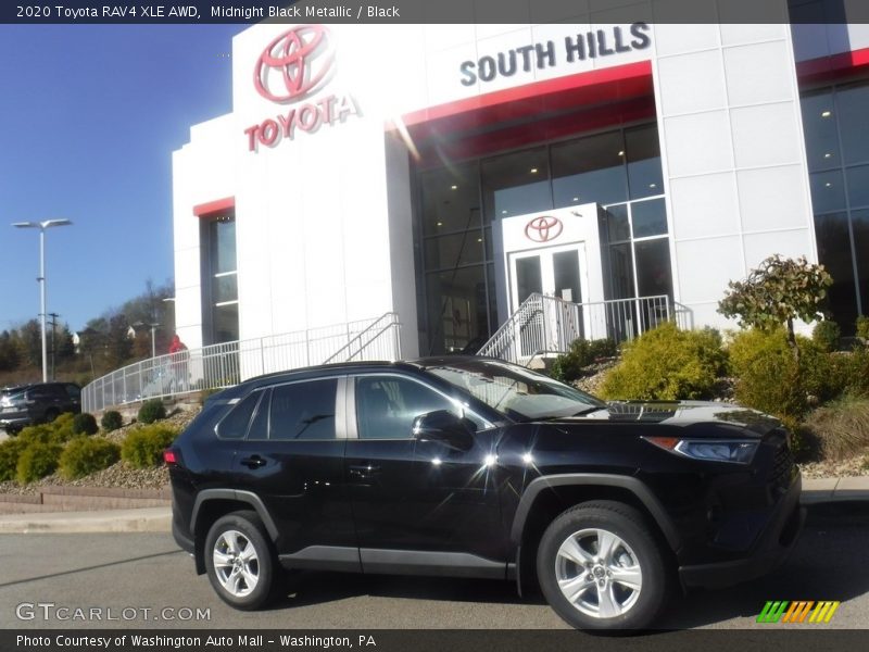 Midnight Black Metallic / Black 2020 Toyota RAV4 XLE AWD