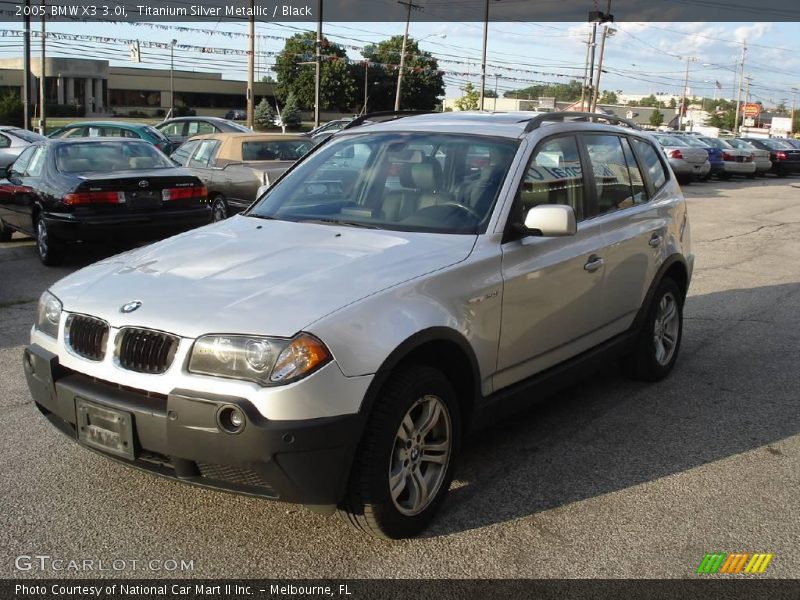 Titanium Silver Metallic / Black 2005 BMW X3 3.0i