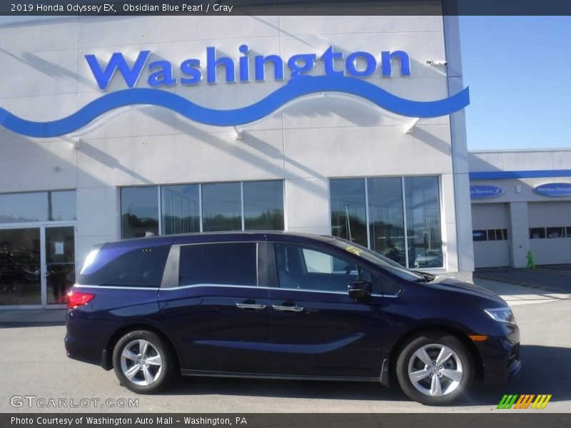 Obsidian Blue Pearl / Gray 2019 Honda Odyssey EX