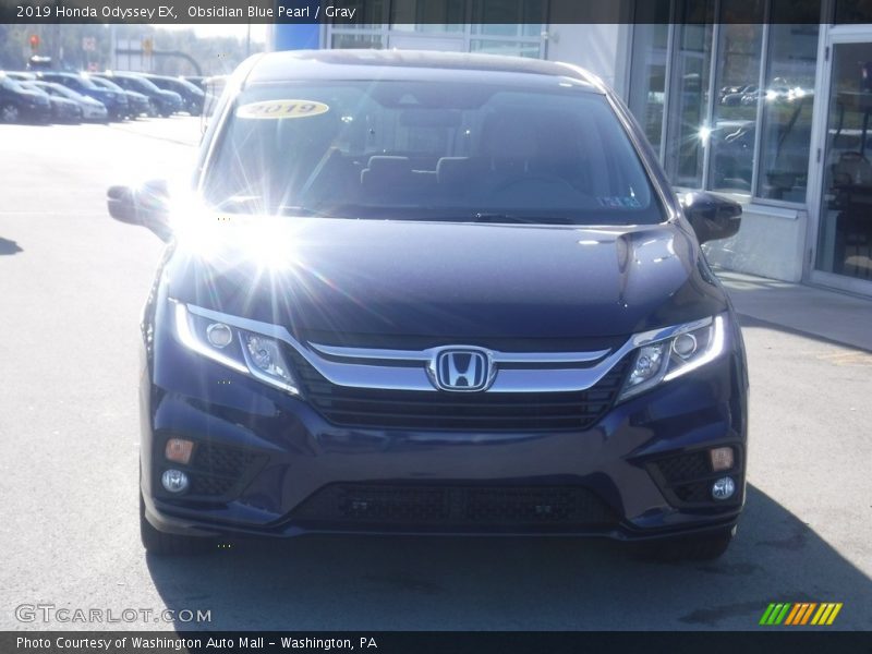 Obsidian Blue Pearl / Gray 2019 Honda Odyssey EX