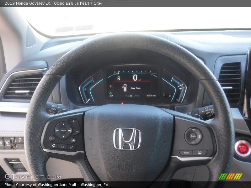 Obsidian Blue Pearl / Gray 2019 Honda Odyssey EX