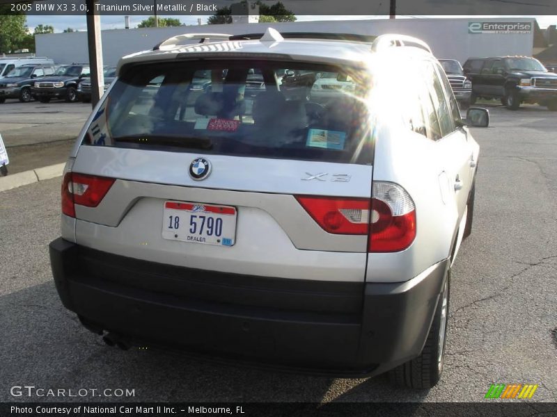 Titanium Silver Metallic / Black 2005 BMW X3 3.0i