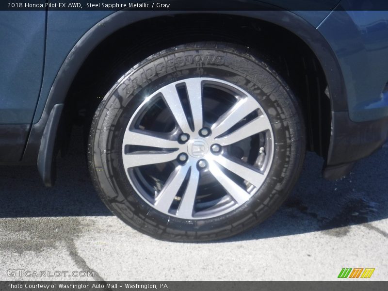 Steel Sapphire Metallic / Gray 2018 Honda Pilot EX AWD