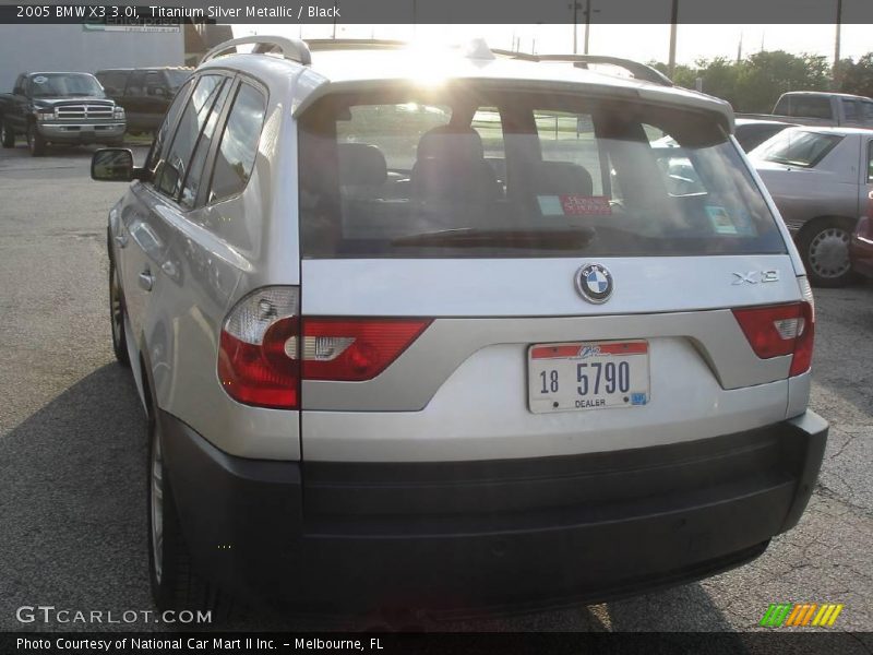 Titanium Silver Metallic / Black 2005 BMW X3 3.0i