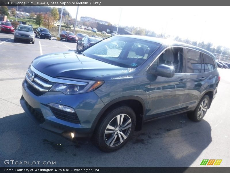 Steel Sapphire Metallic / Gray 2018 Honda Pilot EX AWD