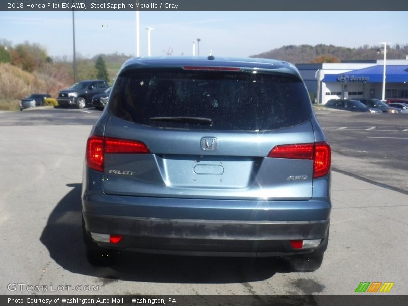 Steel Sapphire Metallic / Gray 2018 Honda Pilot EX AWD