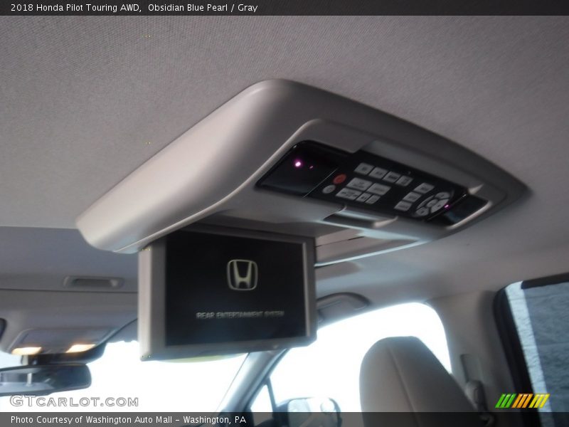Obsidian Blue Pearl / Gray 2018 Honda Pilot Touring AWD