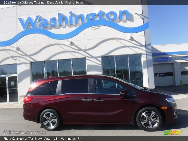 Deep Scarlet Pearl / Beige 2018 Honda Odyssey Touring