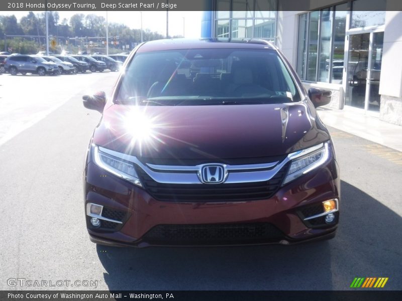 Deep Scarlet Pearl / Beige 2018 Honda Odyssey Touring