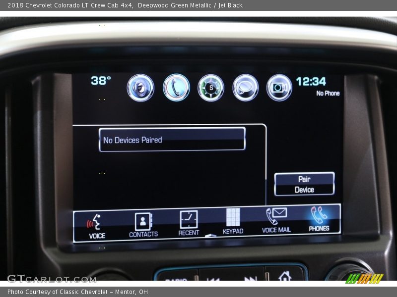 Deepwood Green Metallic / Jet Black 2018 Chevrolet Colorado LT Crew Cab 4x4