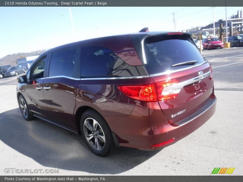 Deep Scarlet Pearl / Beige 2018 Honda Odyssey Touring