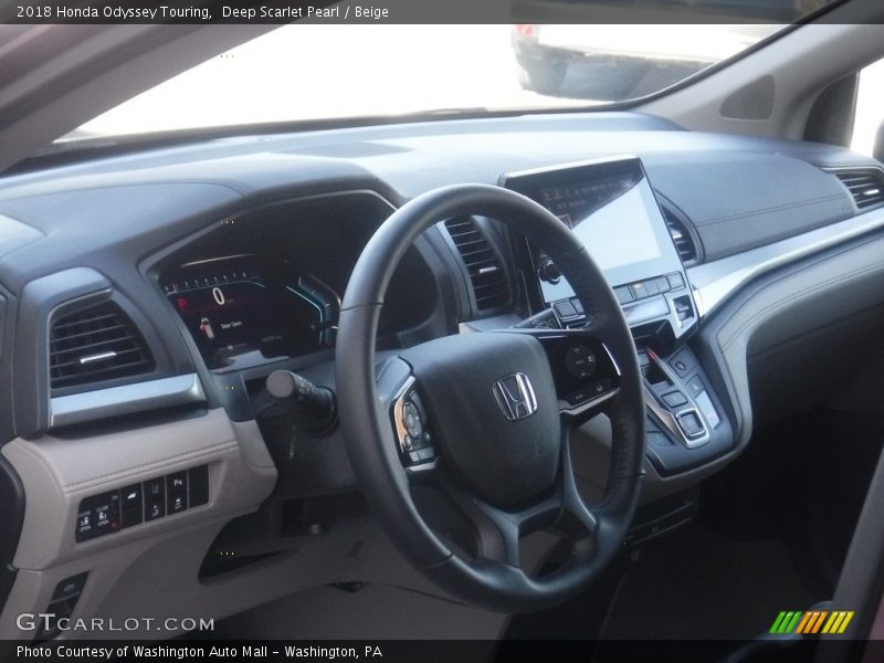 Deep Scarlet Pearl / Beige 2018 Honda Odyssey Touring