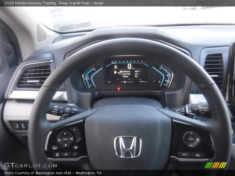 Deep Scarlet Pearl / Beige 2018 Honda Odyssey Touring
