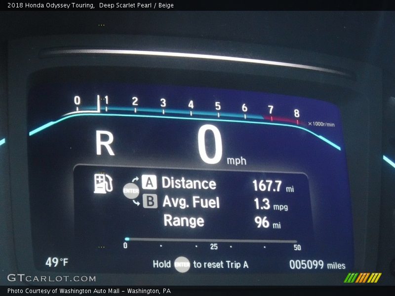 Deep Scarlet Pearl / Beige 2018 Honda Odyssey Touring