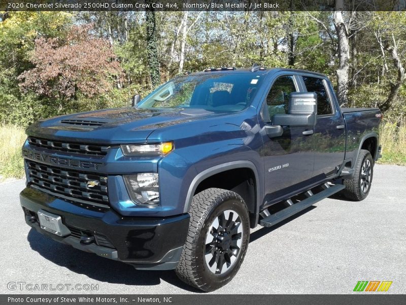 Northsky Blue Metallic / Jet Black 2020 Chevrolet Silverado 2500HD Custom Crew Cab 4x4