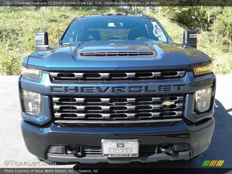 Northsky Blue Metallic / Jet Black 2020 Chevrolet Silverado 2500HD Custom Crew Cab 4x4