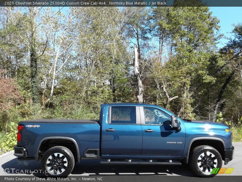 Northsky Blue Metallic / Jet Black 2020 Chevrolet Silverado 2500HD Custom Crew Cab 4x4