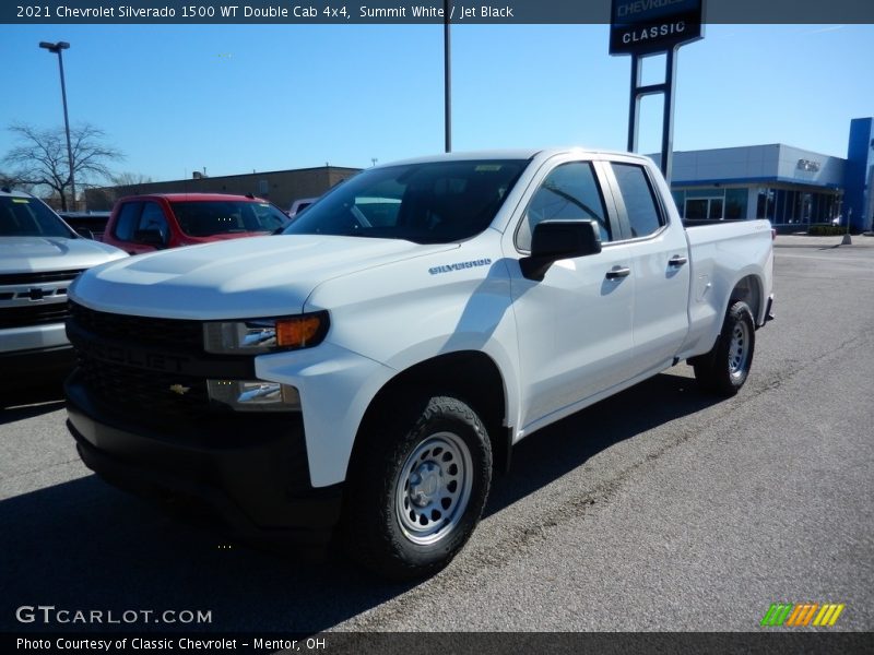 Summit White / Jet Black 2021 Chevrolet Silverado 1500 WT Double Cab 4x4